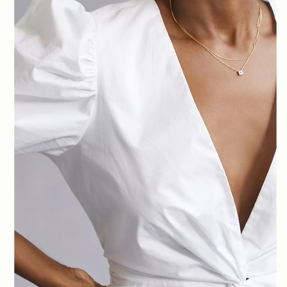 Anthropologie puff sleeve blouse size XL - Picture 3 of 4